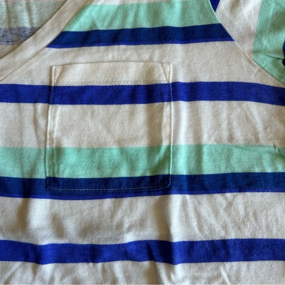 Like New! | GAP | Blue/Mint/White Stripe | Essential V-Neck | Size S - Picture 4 of 8